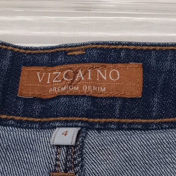 VIZCAINO Low Rise Skinny Leg Blue Jean, Size 4 - Picture 5 of 9